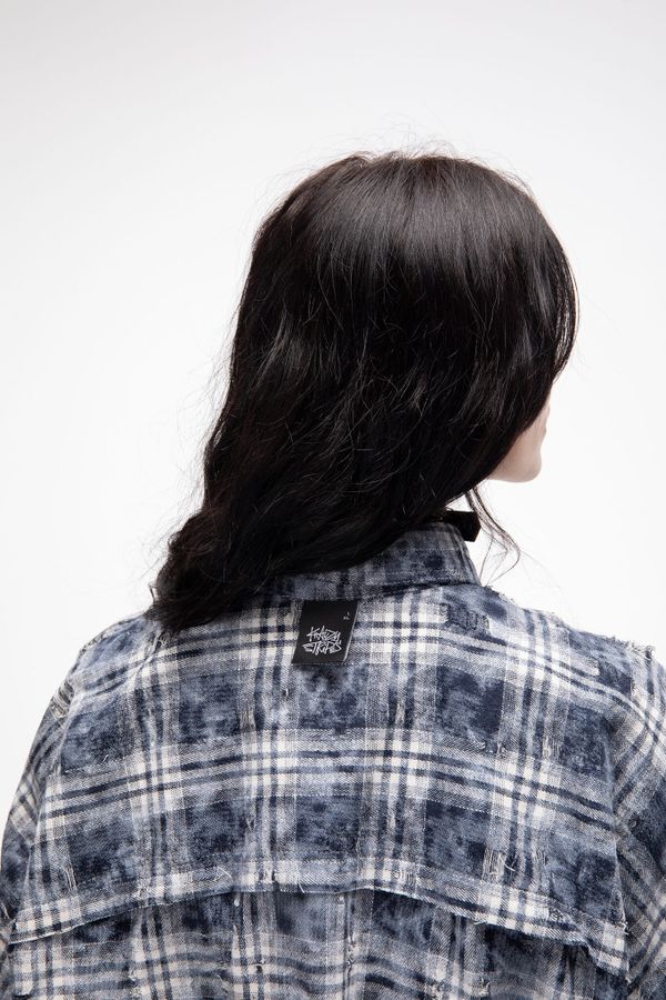 Рубашка Destroy 2.0 сине-коричневая - фото 6