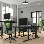 Письменный стол с регулировкой по высоте - IKEA MITTZON/МИТТЗОН ИКЕА, 120х80х62-126 см, черный