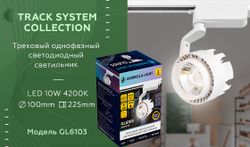 Ambrella Трековый однофазный светодиодный светильник Track System GL6103