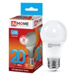 Лампа светодиодная IN HOME, Е27, 20Вт, A65 (груша), 1800Лм, 4000К