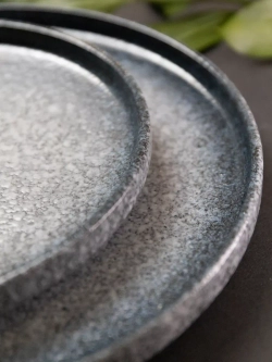 Тарелка с бортами, 25 см, Синий песок