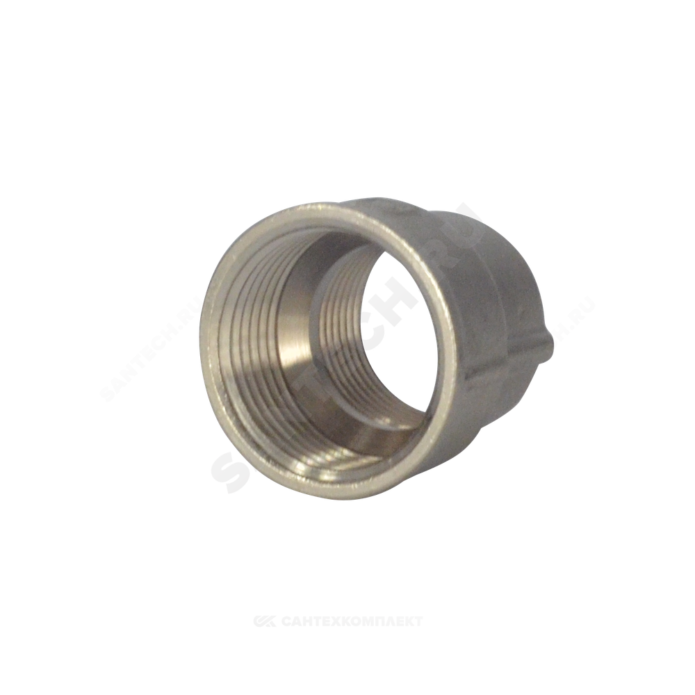 Муфта латунь никель переходная Ду 32х25 (1 1/4"х1") ВР/ВР SantechSystems