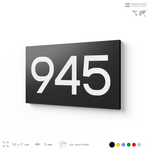 Номер на дверь 945, табличка на дверь для офиса, квартиры, кабинета, аудитории, склада, черная 120х70 мм, Айдентика Технолоджи
