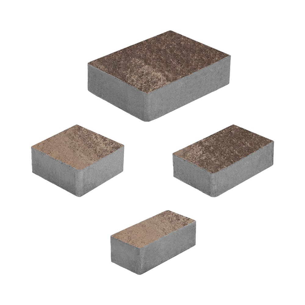 Тротуарная плитка МЮНХЕН - Листопад гладкий Хаски, комплект из 4 видов плит