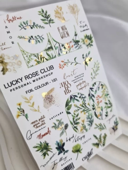 Lucky Rose Слайдеры наклейки для ногтей Foil 181