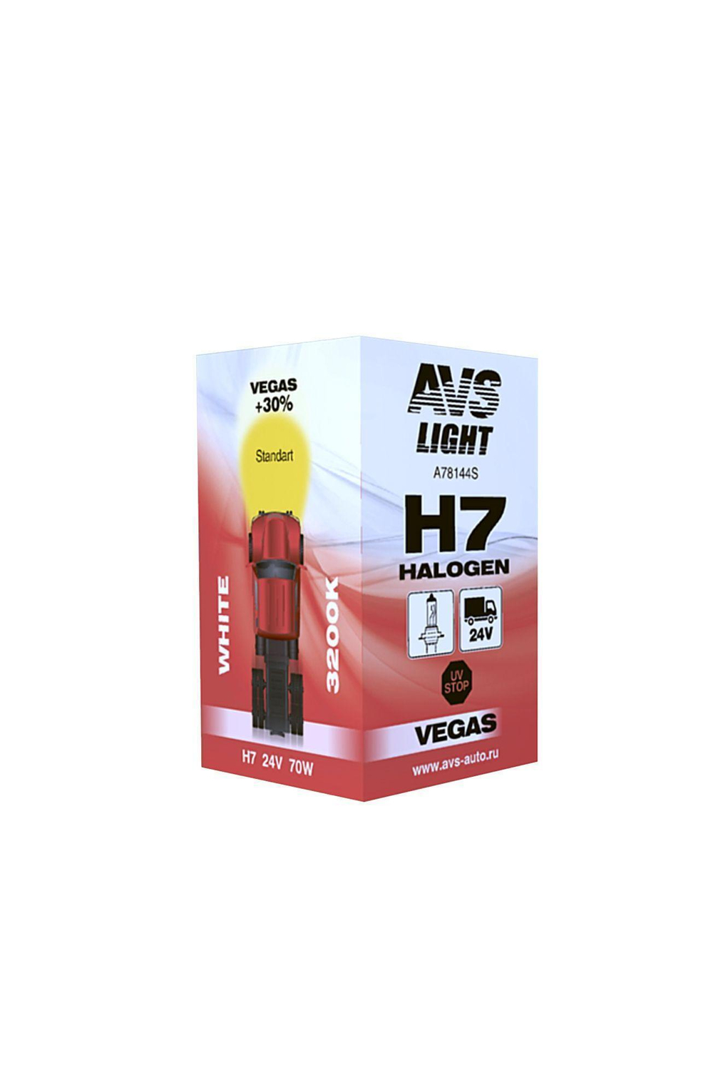 Лампа 24 В H7 70 Вт галогенная Vegas AVS