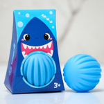 4916708 Развивающий, массажный, рельефный мячик «Акула»