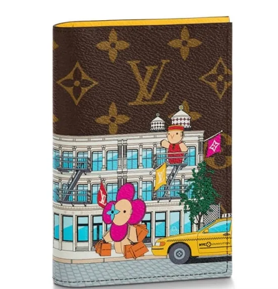 Обложка для паспорта Louis Vuitton Vivienne Holidays
