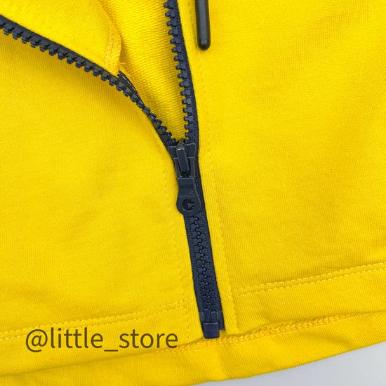 Толстовка из футера на молнии "Морской бриз" горчица