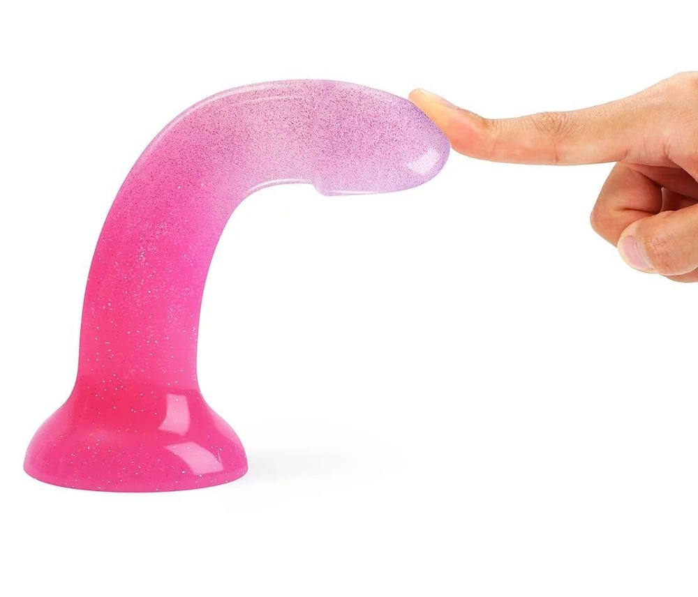 Фаллоимитатор из жидкого силикона Dildolls Sunrise - 17,6 см. (Цвет: малиновый)