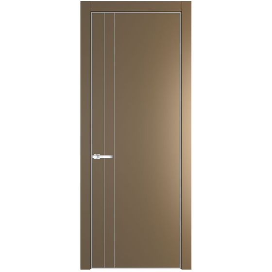 Межкомнатная дверь эмаль Profil Doors 12PA перламутр золото глухая профиль белый матовый