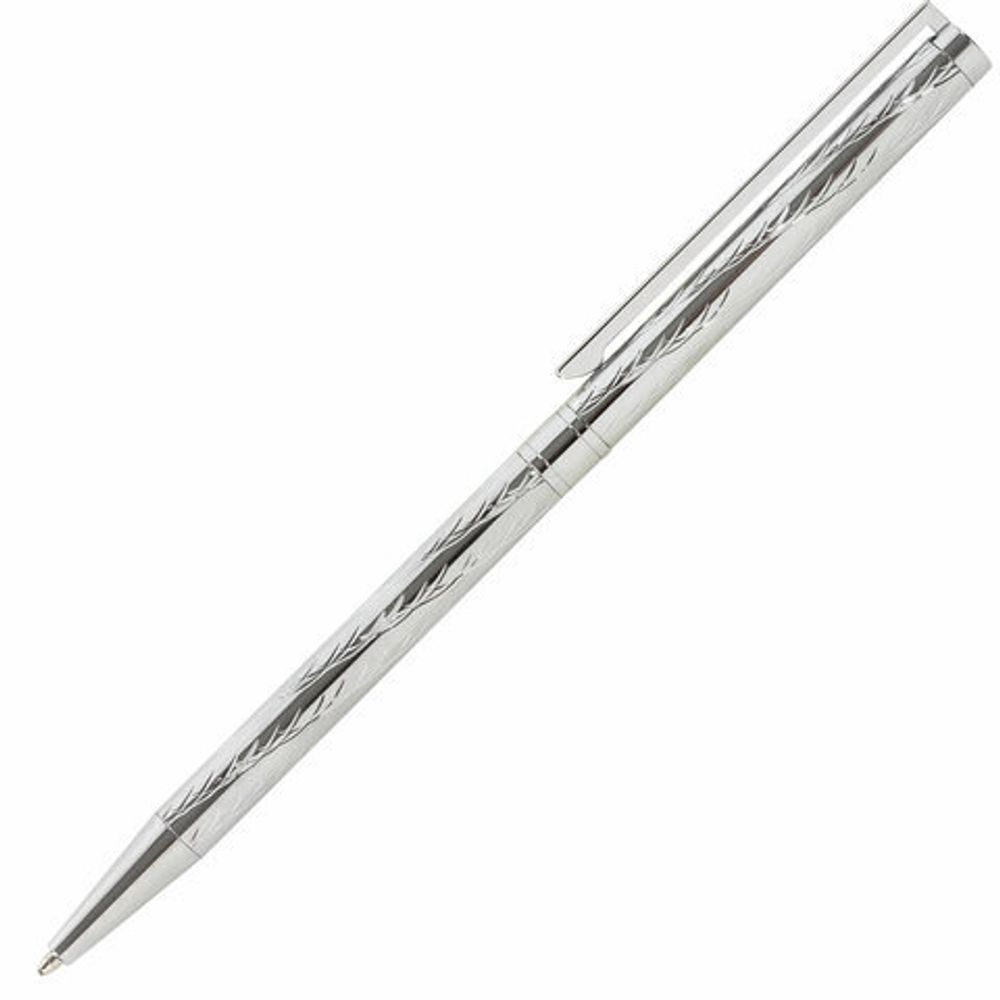 Ручка подарочная шариковая GALANT "ASTRON SILVER", корпус серебристый, детали хром, узел 0,7 мм, синяя, 143527