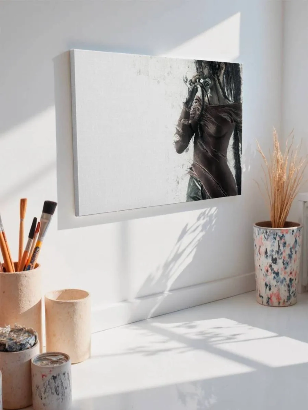 Картина на стену 40 X 50 Девушка киберпанк