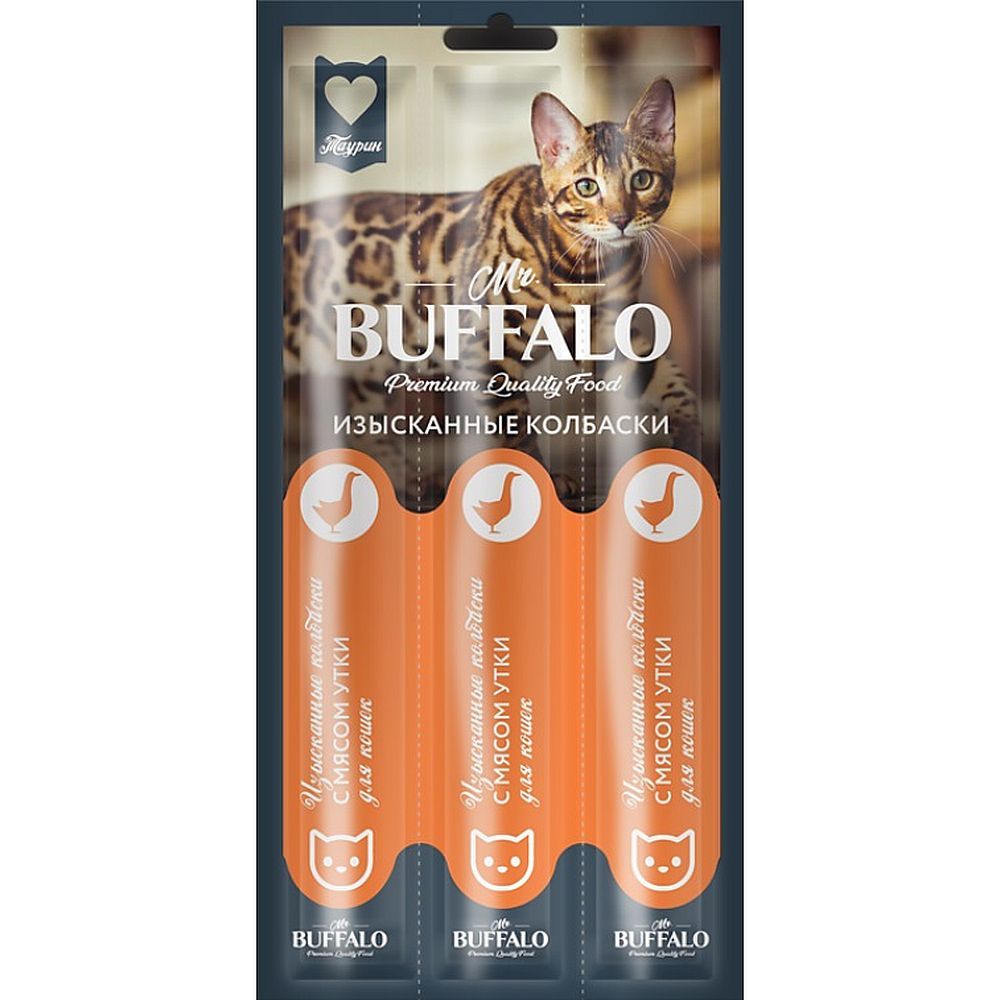 Лакомство для кошек Mr.Buffalo Колбаски с мясом утки (В203) Лакомство для кошек Mr.Buffalo Колбаски с мясом утки (В203)