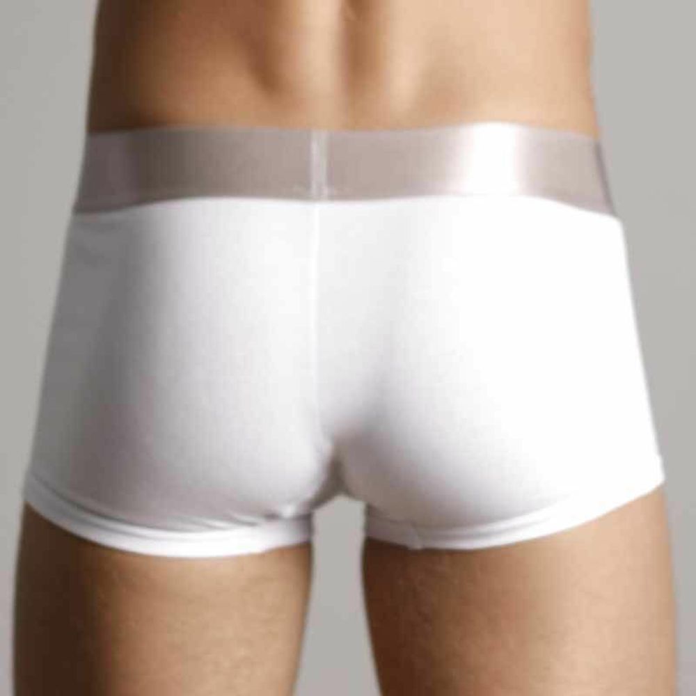 Мужские трусы белые с красными буквами Calvin Klein Boxer Steel White