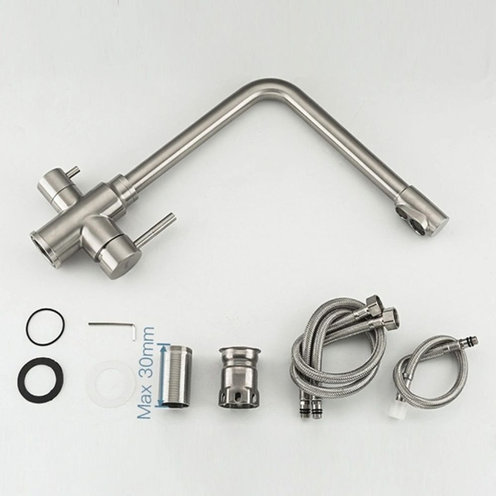 Смеситель для кухни, Frap, с картриджем, подкл к фильтр, нерж, F43899-1