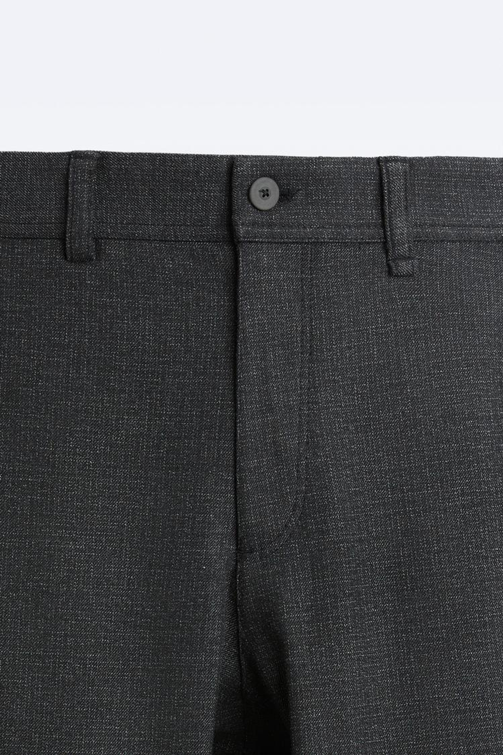 ZARA БРЮКИ КОМФОРТНОЙ ПОСАДКИ ИЗ РЕЛЬЕФНОЙ ТКАНИ, СЕРЫЙ