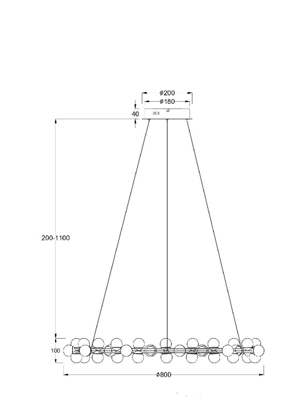 Подвесная люстра Maytoni MOD081PL-L60G3K