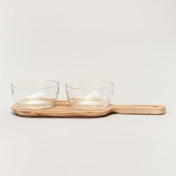 МЕНАЖНИЦА 2-Х СЕКЦИОННАЯ НА ДЕРЕВЯННОЙ ПОДСТАВКЕ 350 МЛ