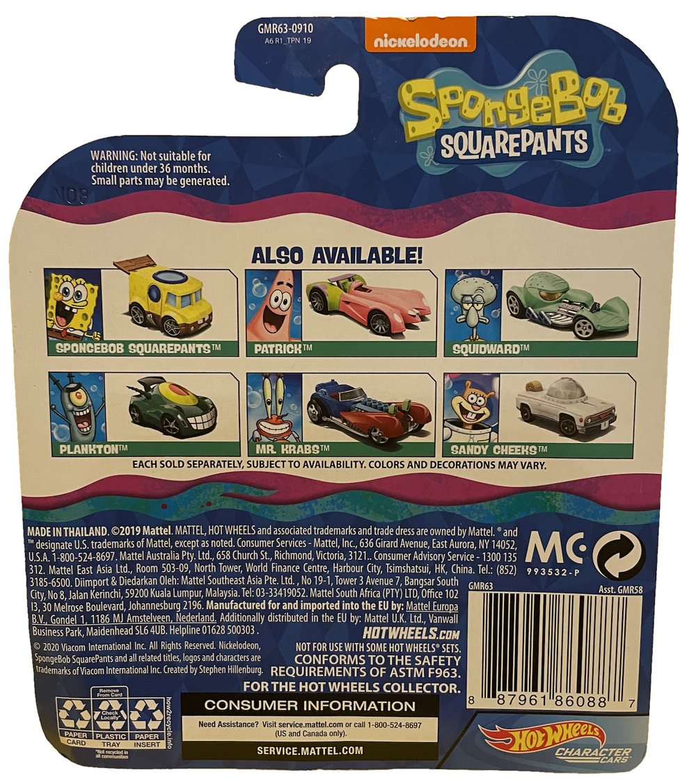 Hot Wheels SpongeBob Squarepants Character Set (5/6) (2020)
