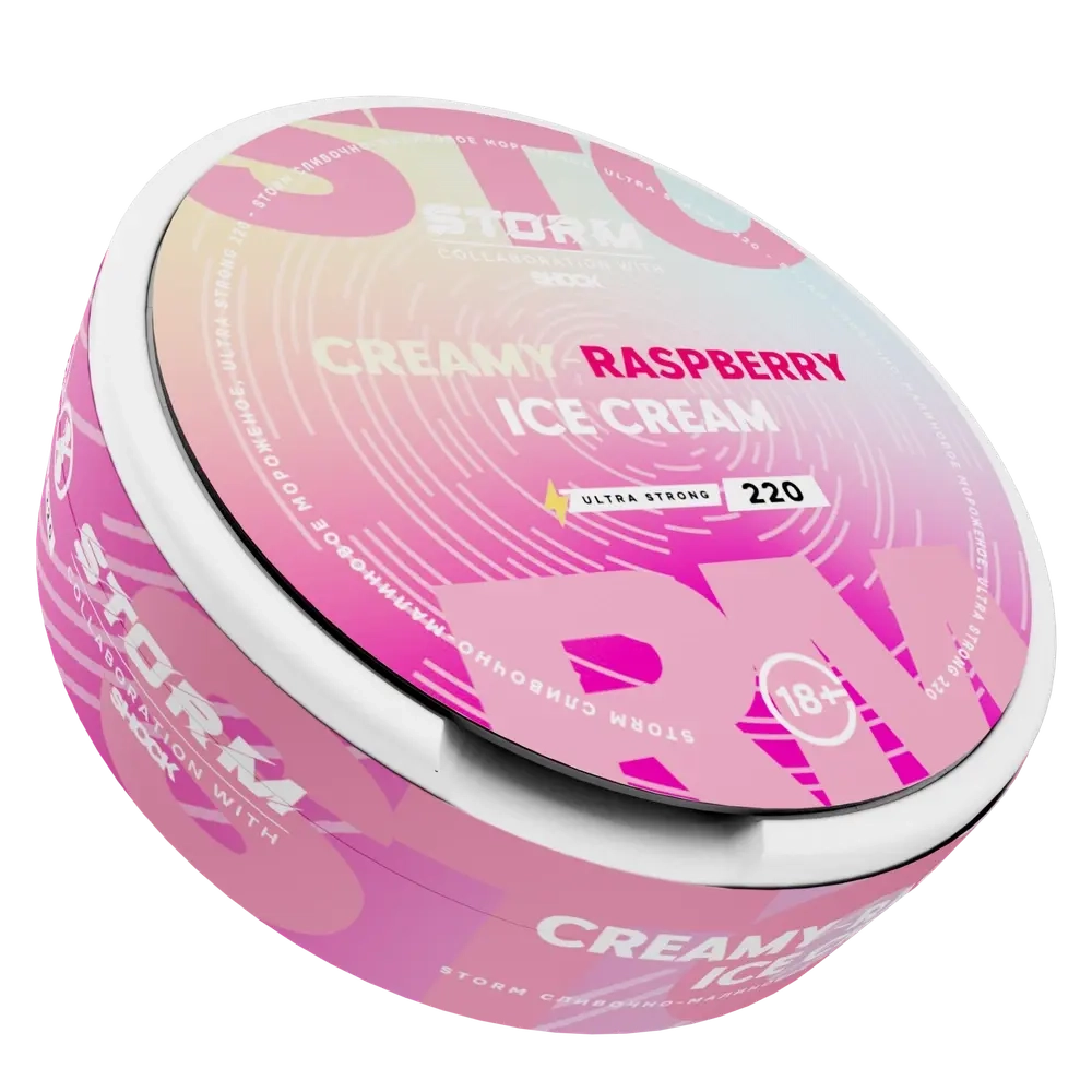 STORM BY ШОК CREAMY-RASPBERRY ICE CREAM (220 МГ) - СЛИВОЧНО-МАЛИНОВОЕ МОРОЖЕНОЕ