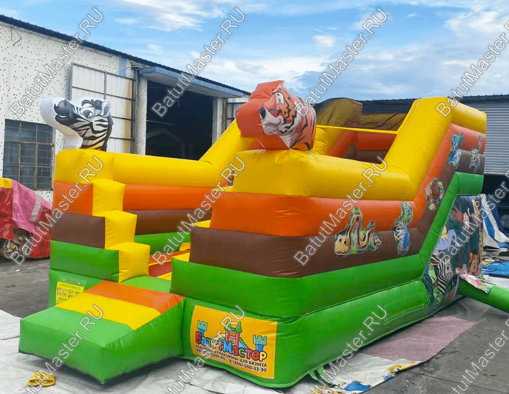 Коммерческий надувной батут "Сафари",  4.80*2.90*2.55 м