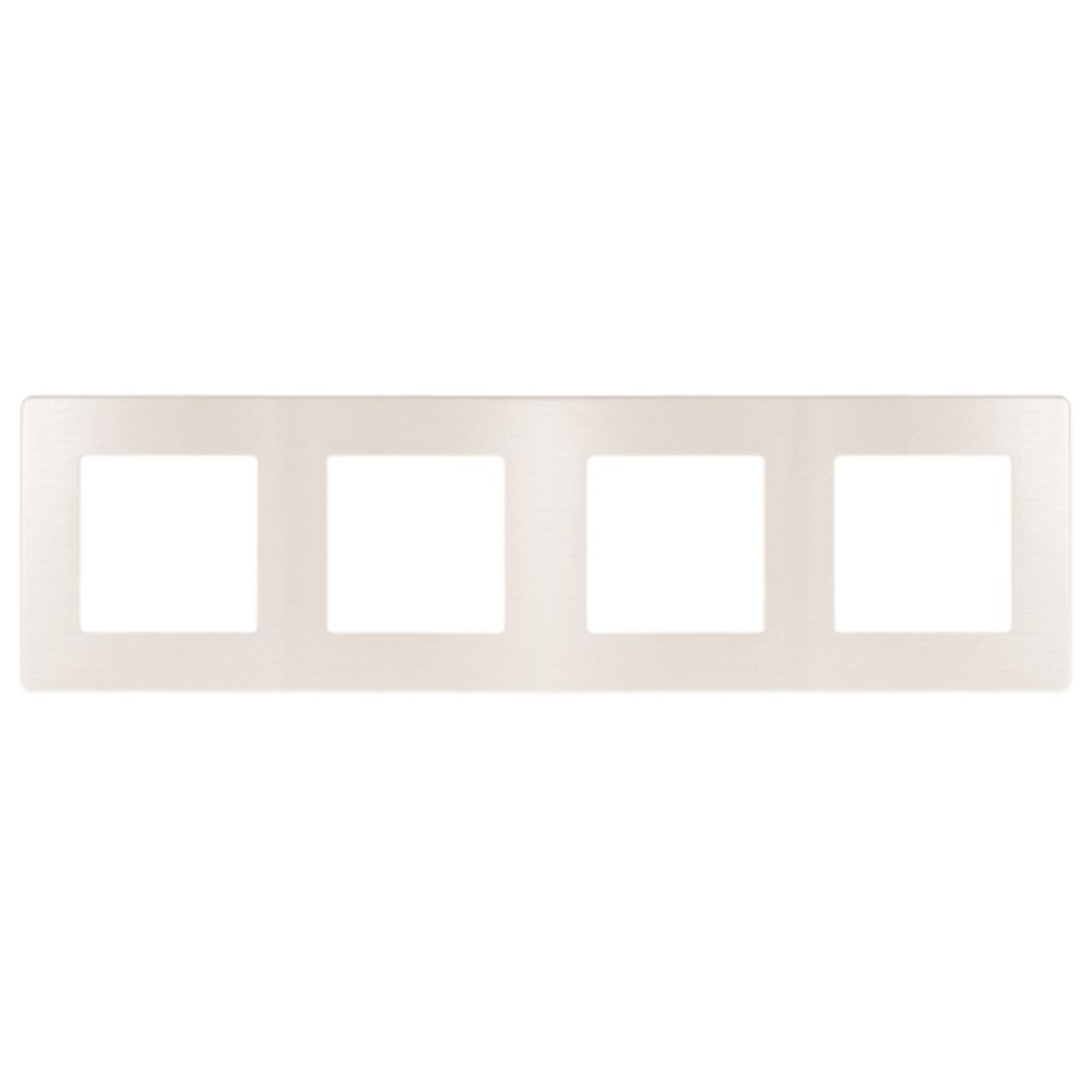 Рамка для розеток и выключателей ЭРА Серия 12 12-5104-15 на 4 поста, Сатин, перламутр