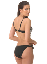 Раздельный купальник Caleidoscope: лиф пуш-ап и плавки на завязках (Размер: C/L) (Цвет: черный)