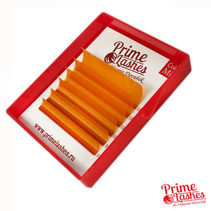 Оранжевые ресницы Prime Lashes MIX - 6 линий