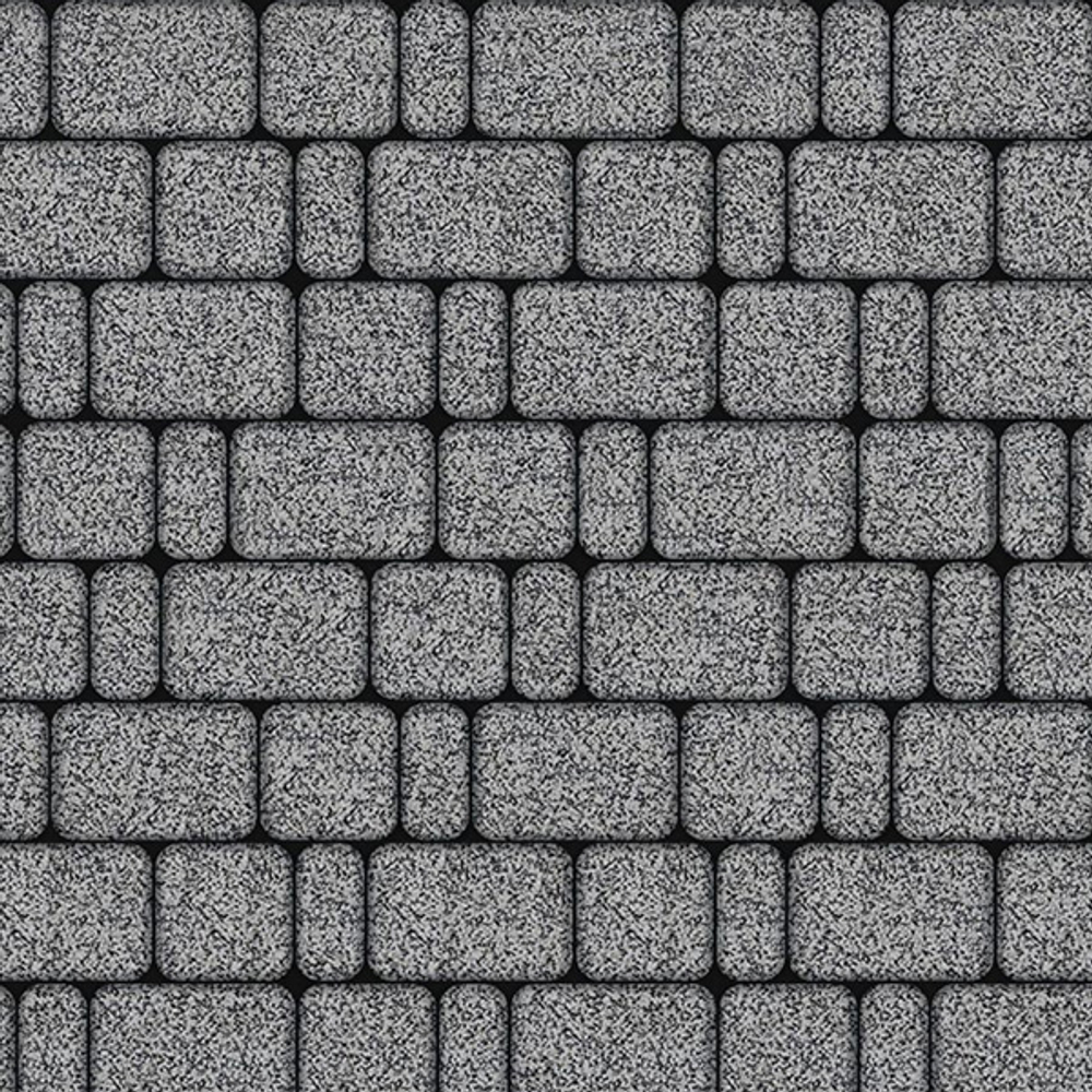 Тротуарная плитка КЛАССИКО - Гранит+ Серый с черным, комплект из 3 видов плит