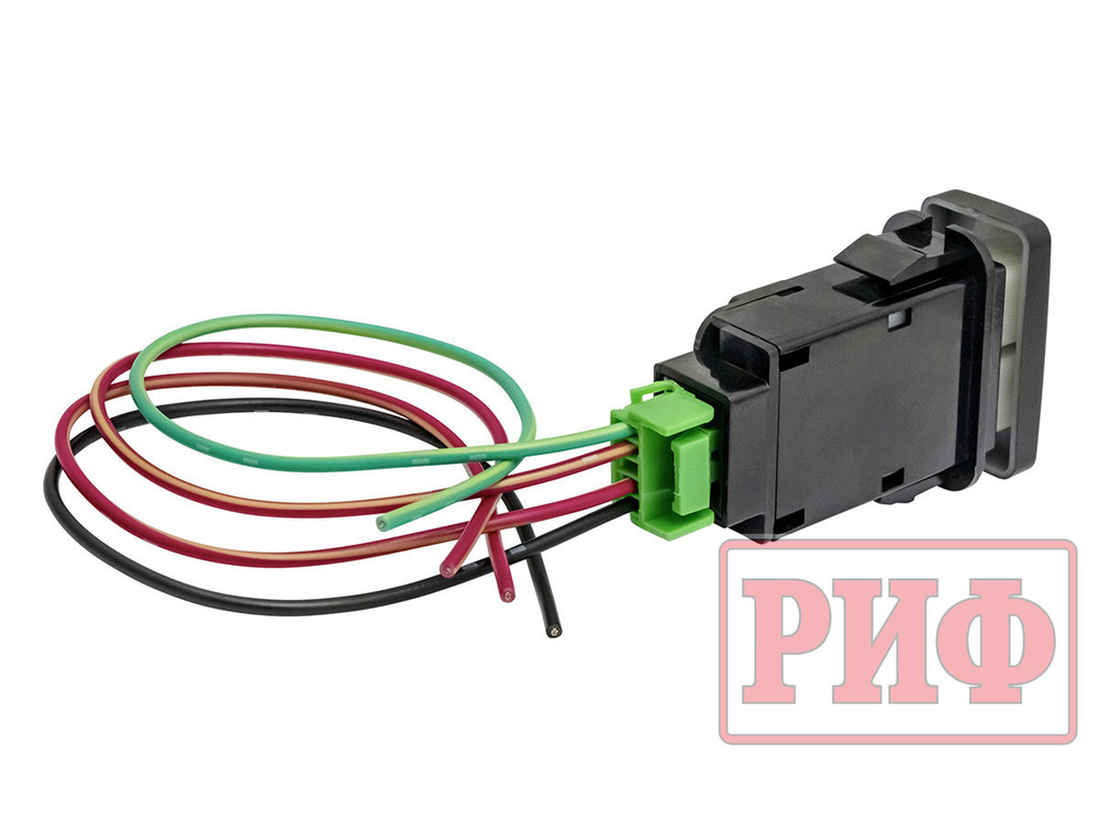 Кнопка ВКЛ/ВЫКЛ, белый, REAR DIFF LOCK TOYOTA 40x20 горизонтальная