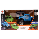 Машина на р/у Бигфут 2в1, доп.съемный корпус в комплекте, аккум., син, зел.870503