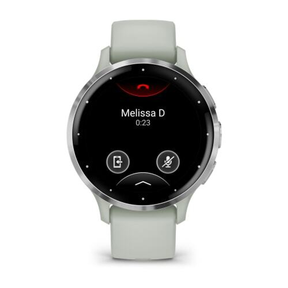 Смарт часы Garmin Venu 3S серо-зеленый с серебристым безелем