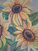 Декоративный гобеленовый чехол для интерьерной подушки Цвет солнца 38*38