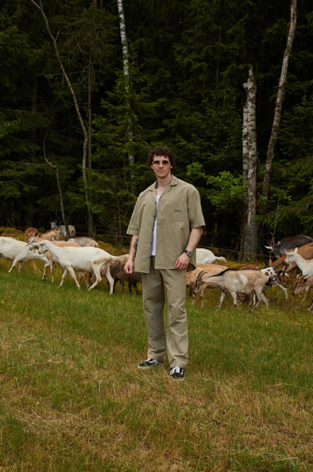 Брюки "Linen" оливковые