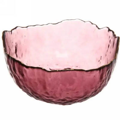 Салатник стеклянный «ICE CRYSTAL» 13см сиреневый