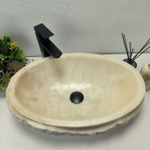 Раковина из оникса Oval White Marmo Wave OO-62640 58*38*15