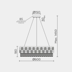 Подвесная люстра Modelux ML.7039.600 CR