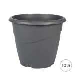 Горшок цветочный EDA 10 л, диаметр 30 см, серый