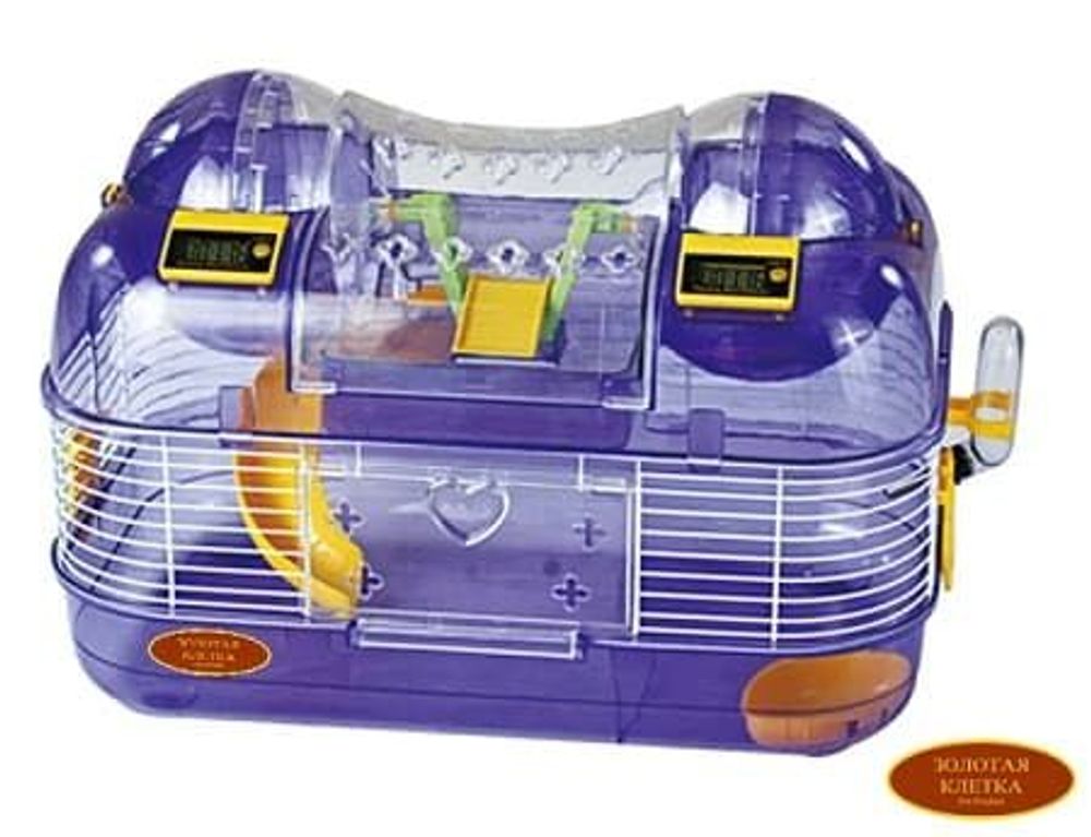 Клетка с КОМПЬЮТЕРОМ для хомяков, размер 44х27х29 см M03B