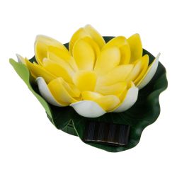 USL-S-827-PT060 YELLOW WATERLILY Садовый светильник на солнечной батарее Желтая кувшинка. Плавающий. 1 светодиода. Теплый белый свет. 1xААA Ni-Mh аккумулятор в-к. IP44. TM Uniel