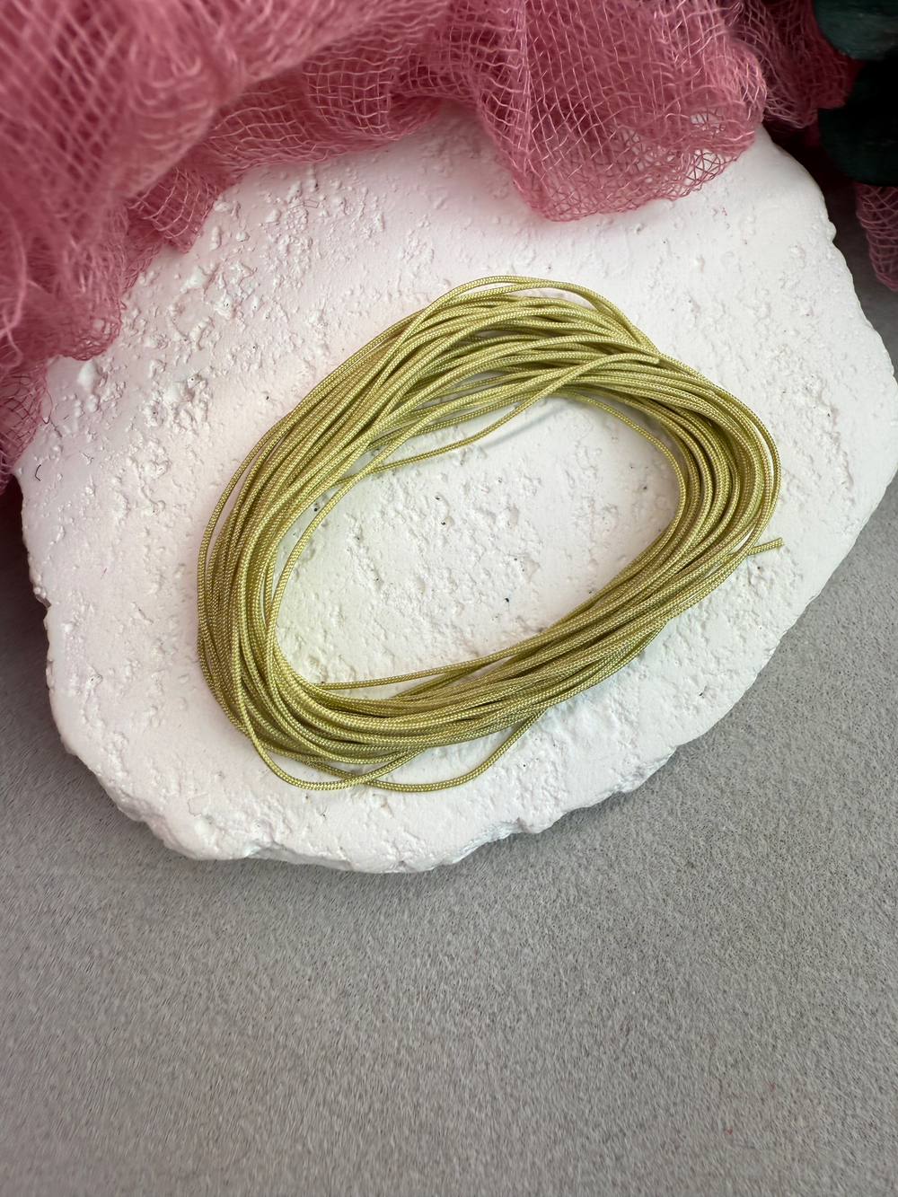 Шнур для плетения браслетов 0,6 мм, Салатовый (5 м)