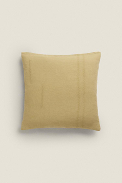ZARA HOME ЛЬНЯНОЙ ЧЕХОЛ ДЛЯ ДЕКОРАТИВНОЙ ПОДУШКИ, ЗЕЛЕНЫЙ