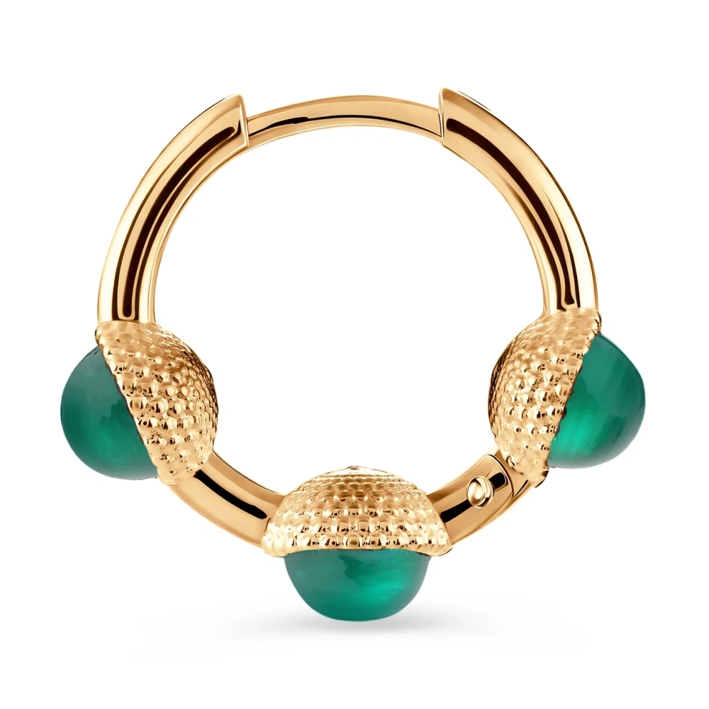 Серьги КОЛТ позолота с хризопразами