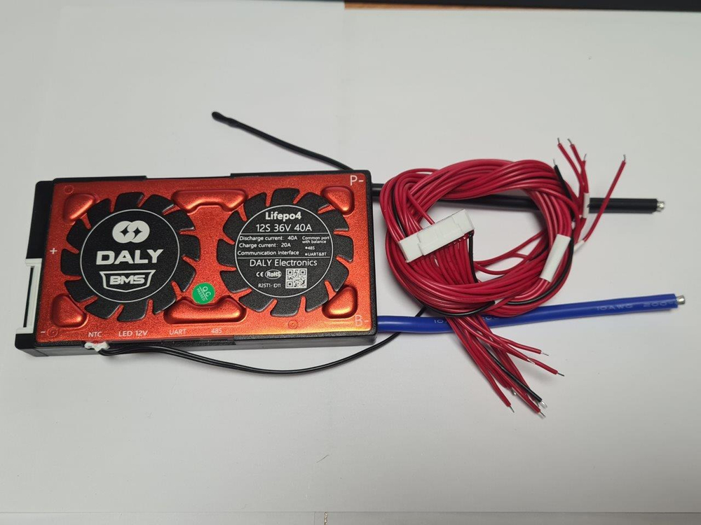 Плата контроля BMS Smart LiFePO4 12S 36V 40A
