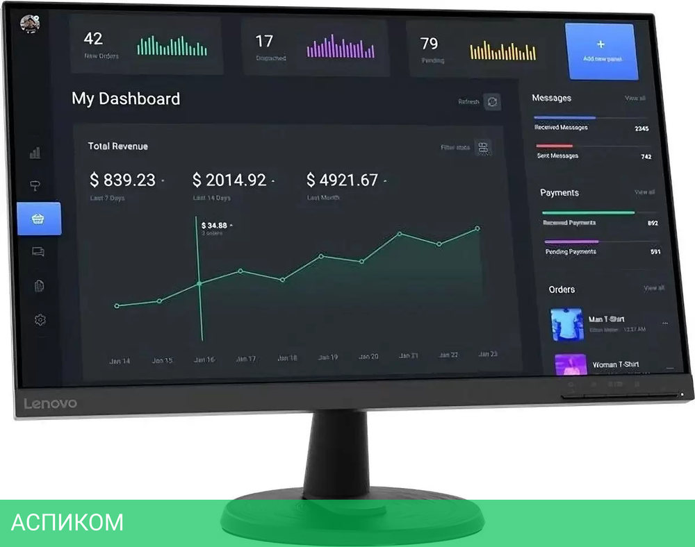 Монитор Lenovo D24-40 67A2KAC6EU