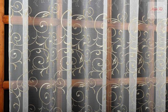 Микросетка с вышивкой Вензель-2 (золото)