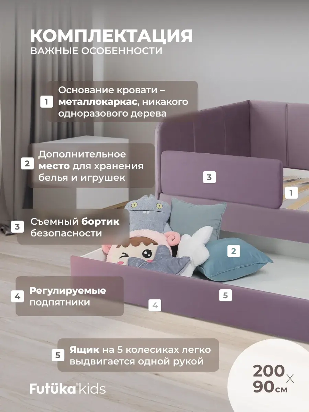 Диван - кровать 200х90 см Stitch ткань Микровелюр