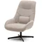 Celida Вращающееся кресло из бежевой синели и стали с черной отделкой