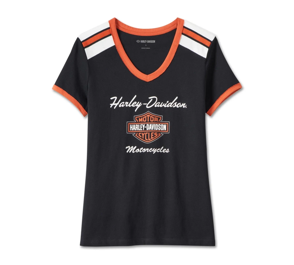 Футболка Iconic V-Neck Shoulder Stripe Harley-Davidson